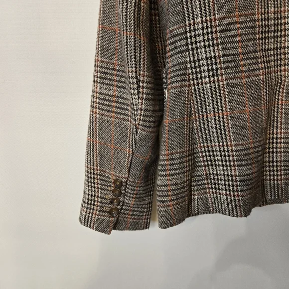 BB Dakota Women's Size S Brown tweed look button front Men's look blazer - Picture 9 of 10